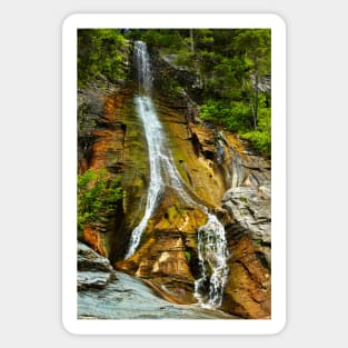 The Apa Spanzurata waterfall in the Latoritei gorge Sticker